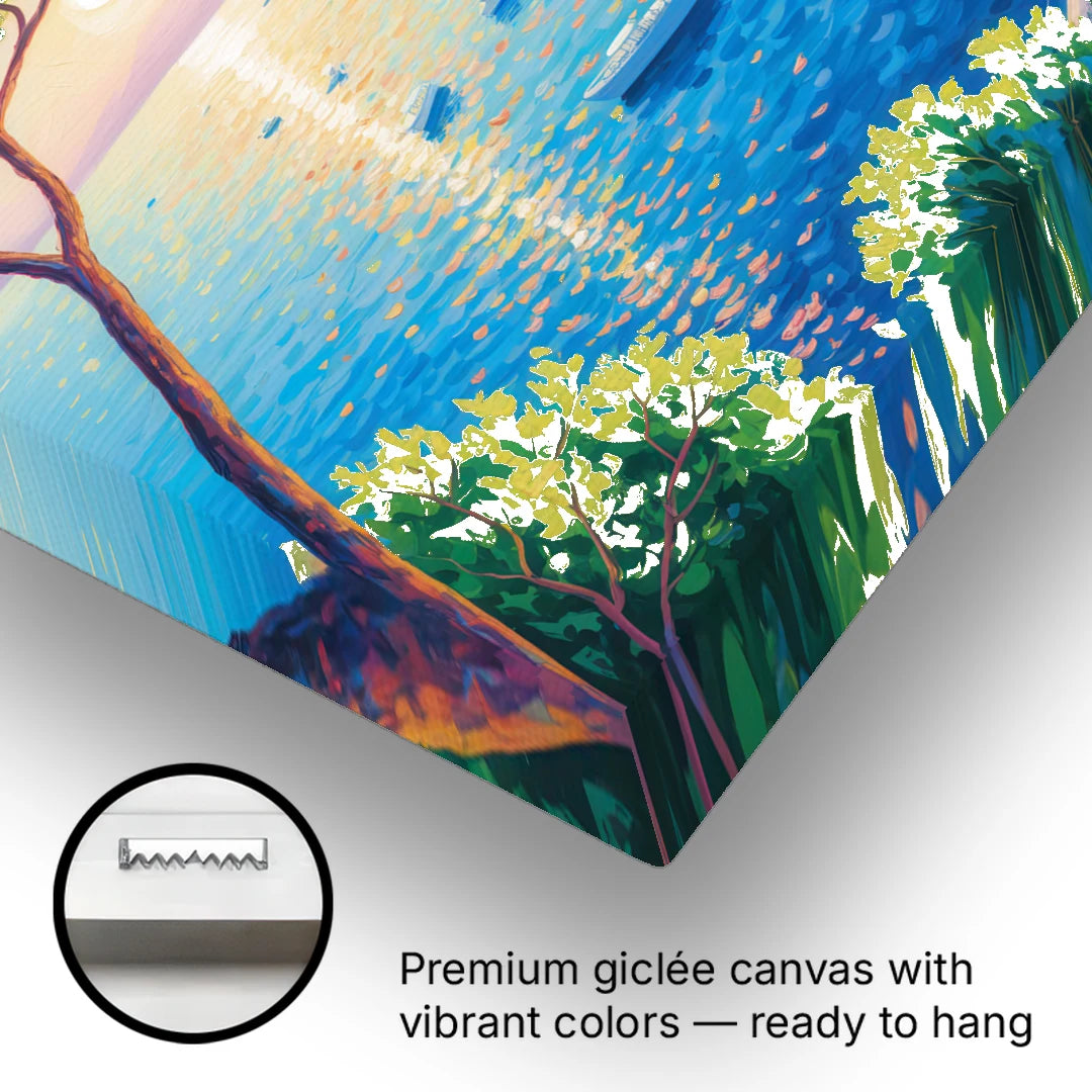 Riviera Reflections - Canvas Wall Art - Gallery Wrap Corner