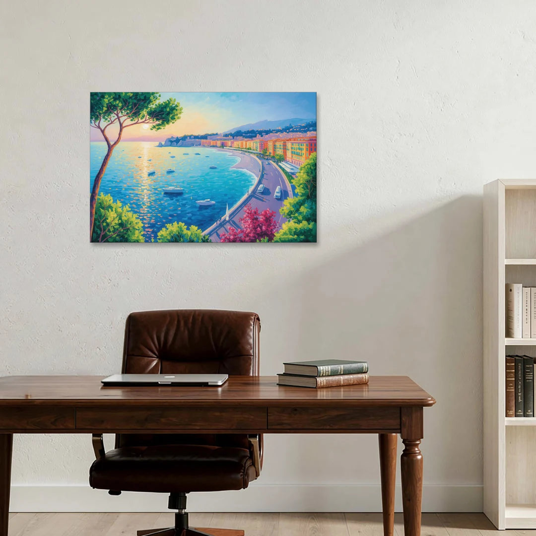 Riviera Reflections - Canvas Wall Art - Office - 36x24