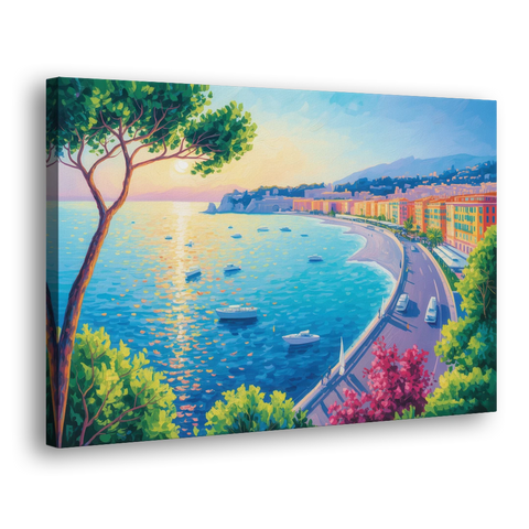 Riviera Reflections - Canvas Wall Art - Side