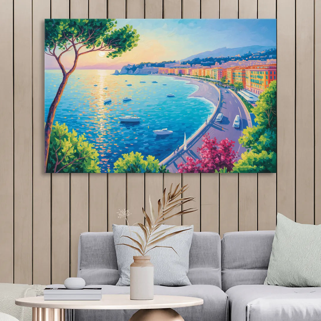 Riviera Reflections Living Room - Canvas Wall Art