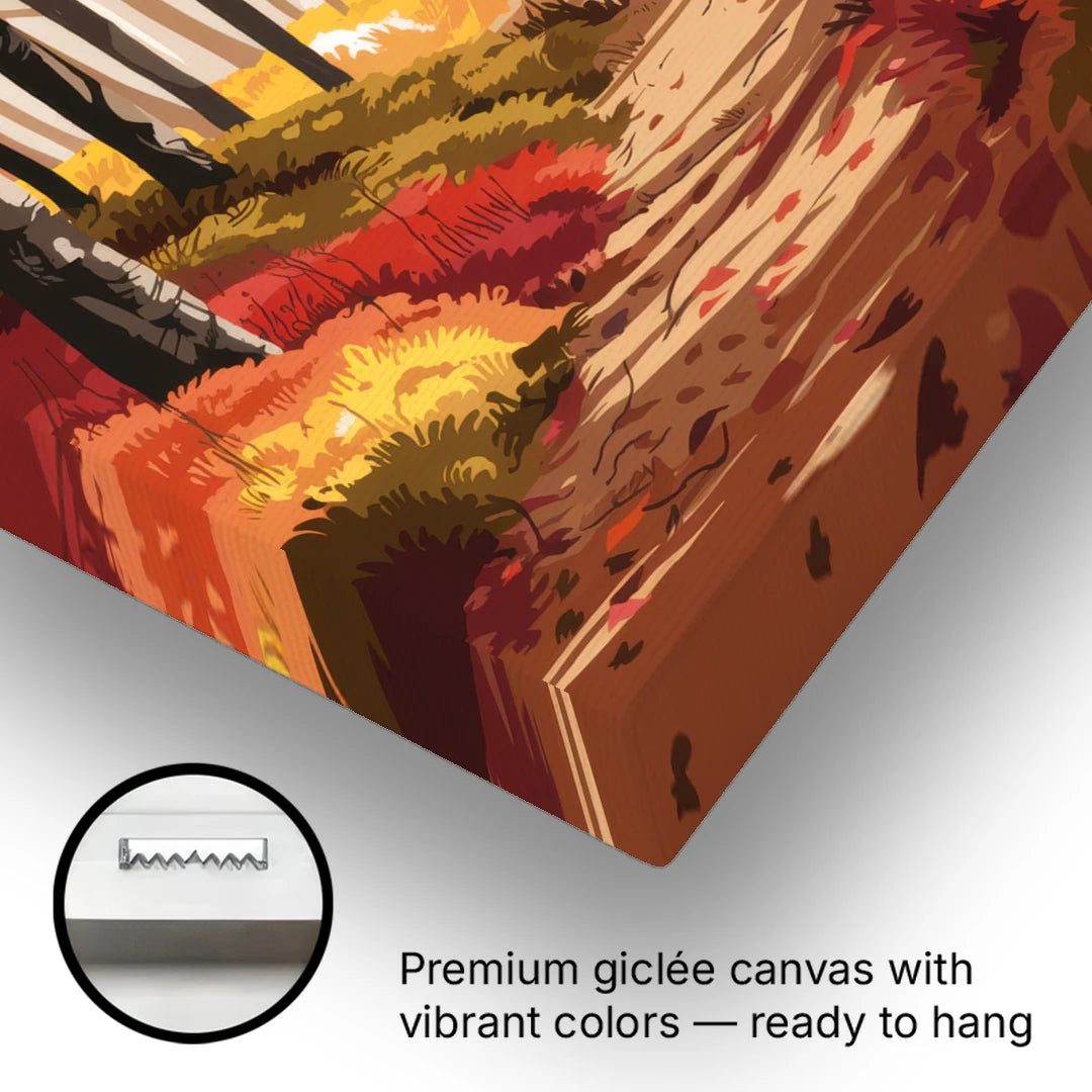 Rochester Autumn Foliage - Canvas Wall Art - Gallery Wrap Corner