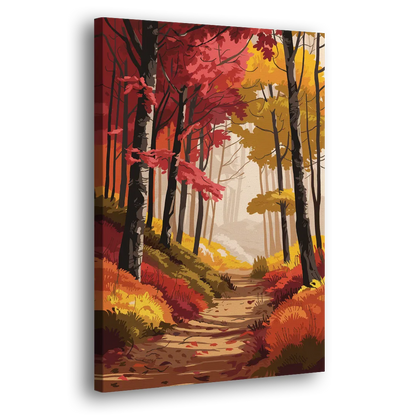 Rochester Autumn Foliage Side - Canvas Wall Art