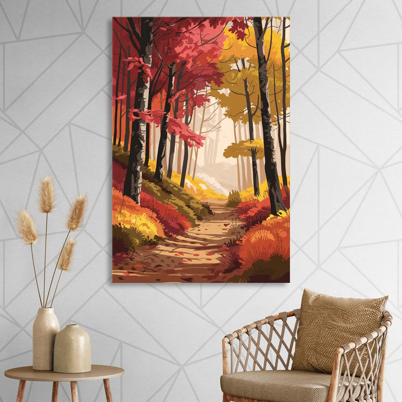 Rochester Autumn Foliage Sitting Room - Canvas Wall Art
