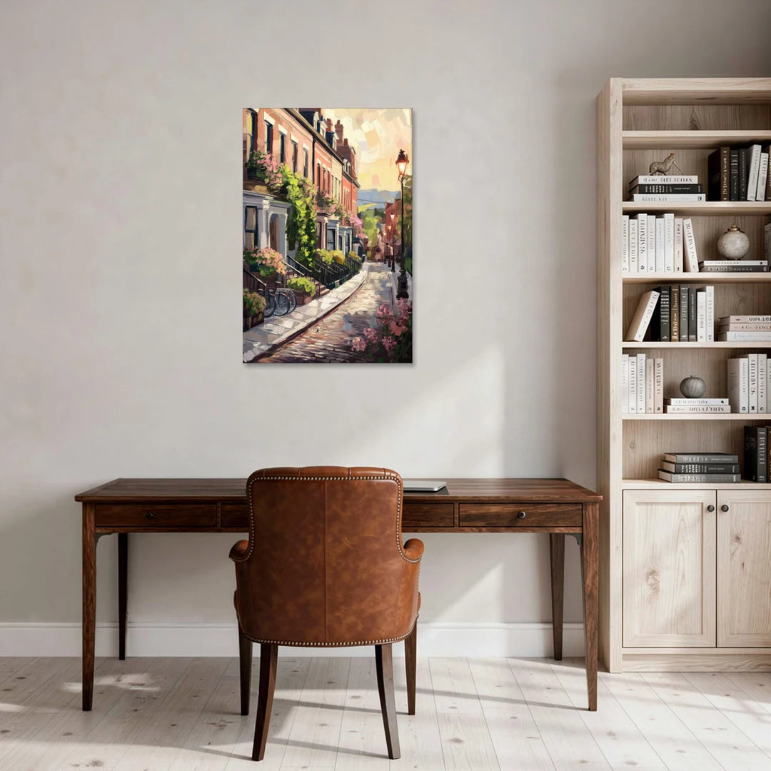 Rochester Cobblestone Streets - Canvas Wall Art - Office - 24x36