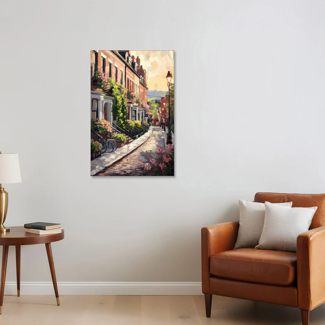 Rochester Cobblestone Streets - Canvas Wall Art - Sofa - 24x36
