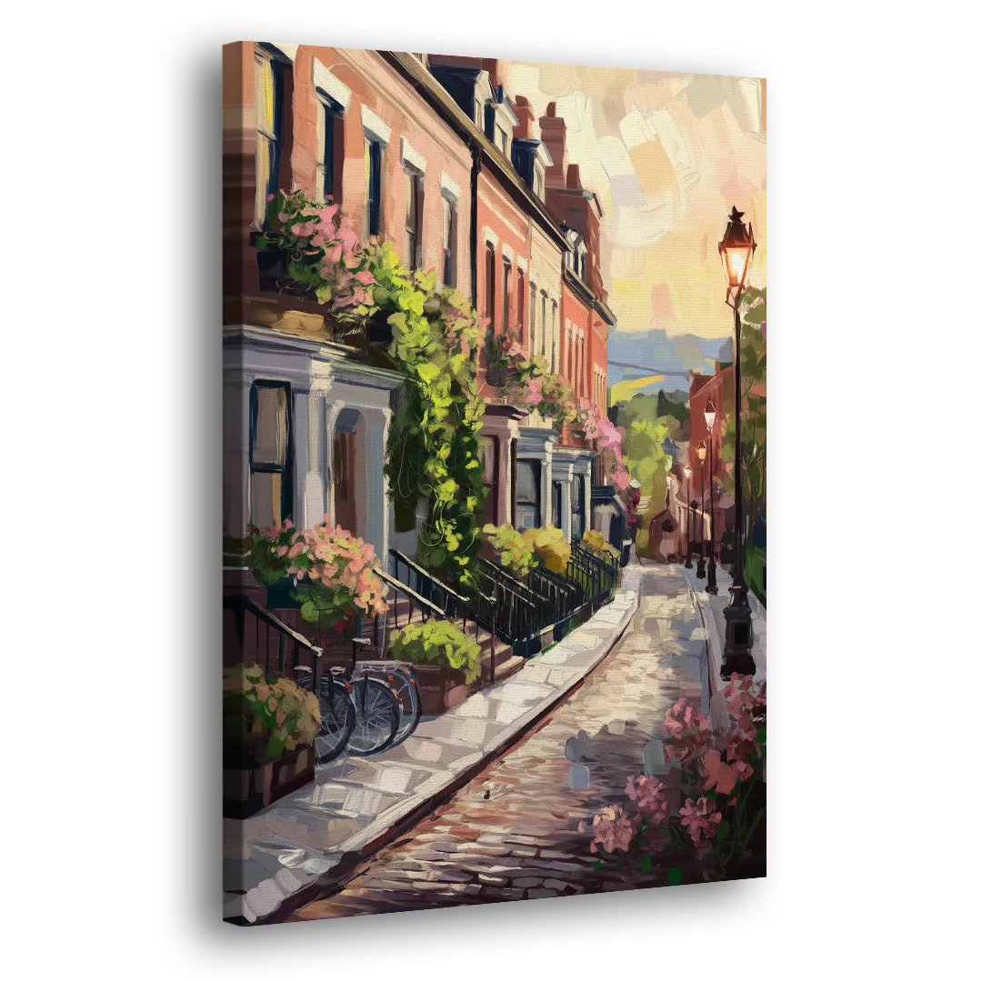 Rochester Cobblestone Streets Side - Canvas Wall Art