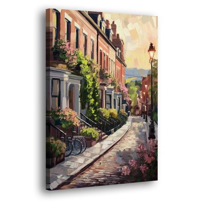 Rochester Cobblestone Streets Side - Canvas Wall Art