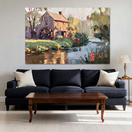 Rochester Flour Mill History - Canvas Wall Art - Sofa - 60x40
