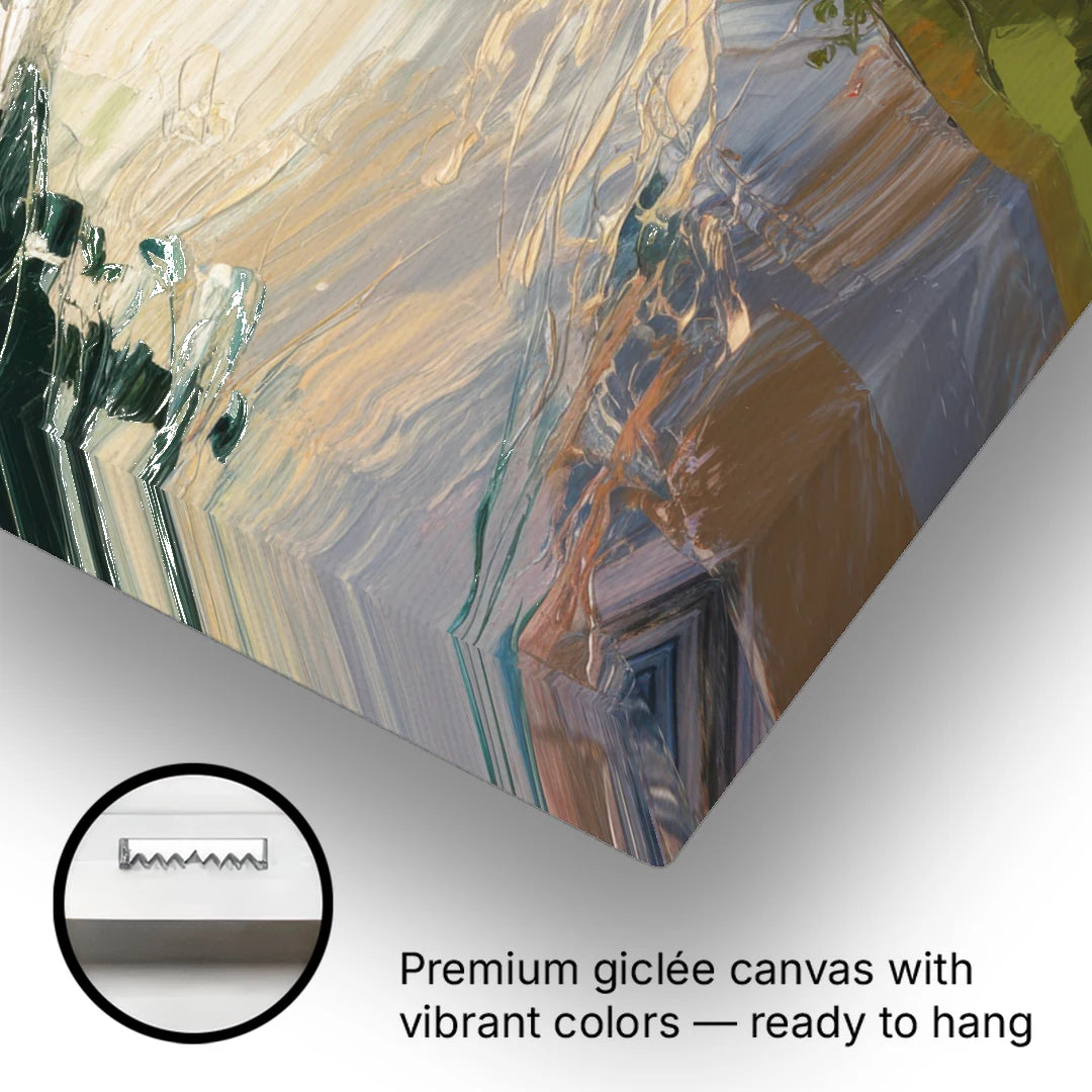 Rochester Genesee River View - Canvas Wall Art - Gallery Wrap Corner