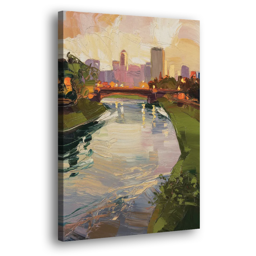 Rochester Genesee River View Side - Canvas Wall Art
