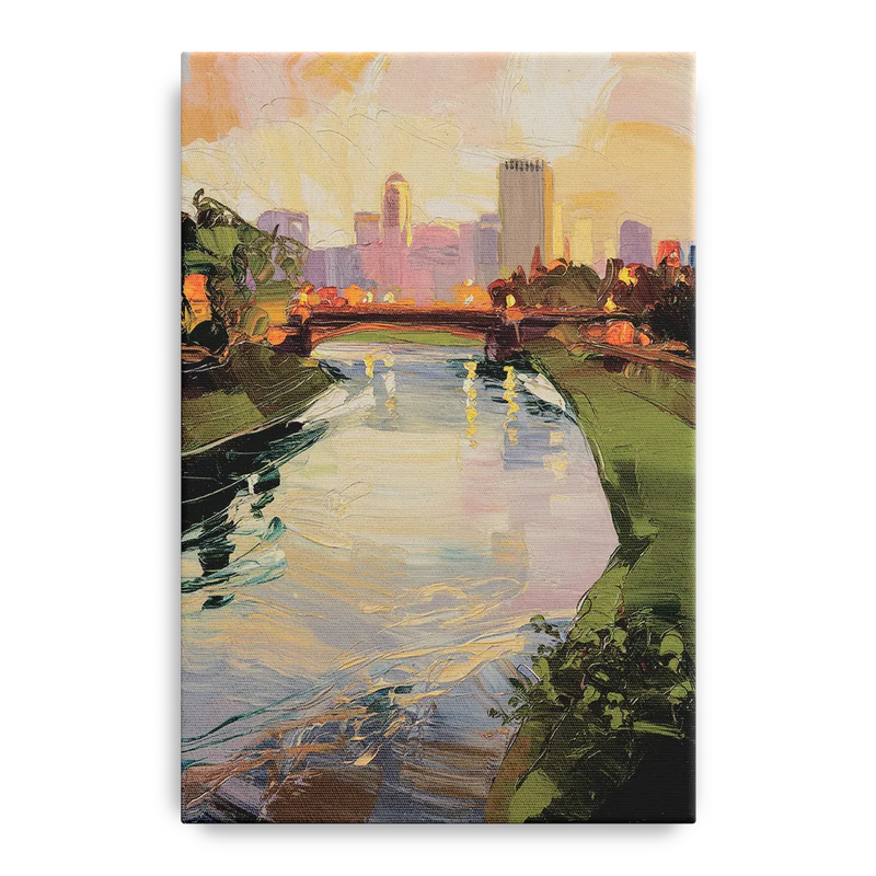 Rochester Genesee River View Front - Canvas Wall Art