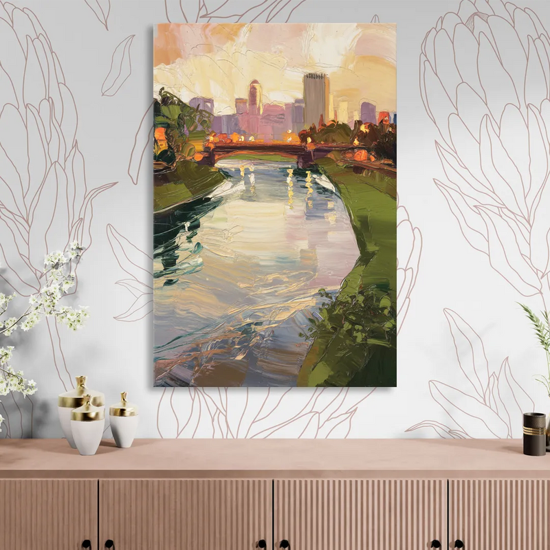Rochester Genesee River View Sitting Room - Canvas Wall Art