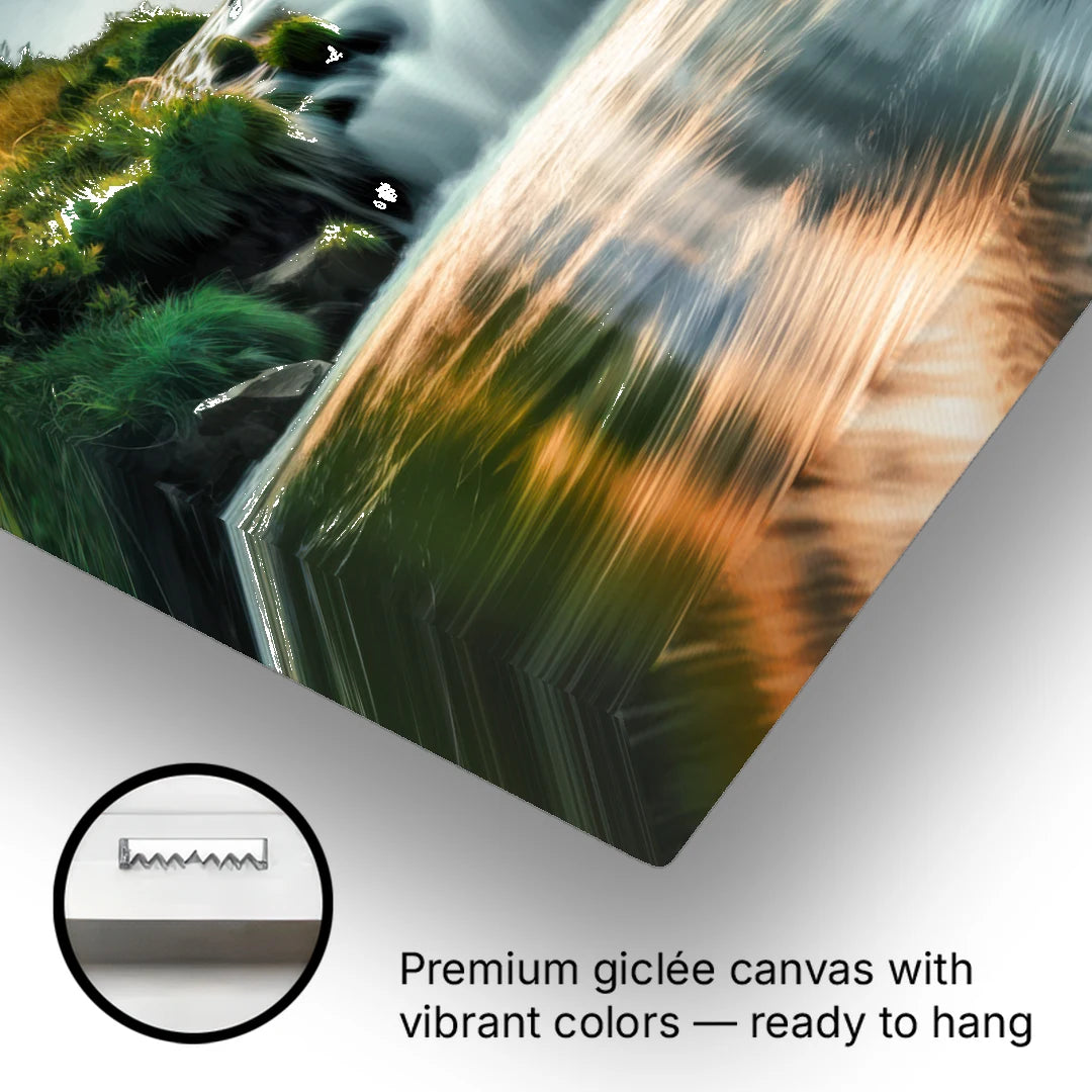 Rochester High Falls Panorama - Canvas Wall Art - Gallery Wrap Corner