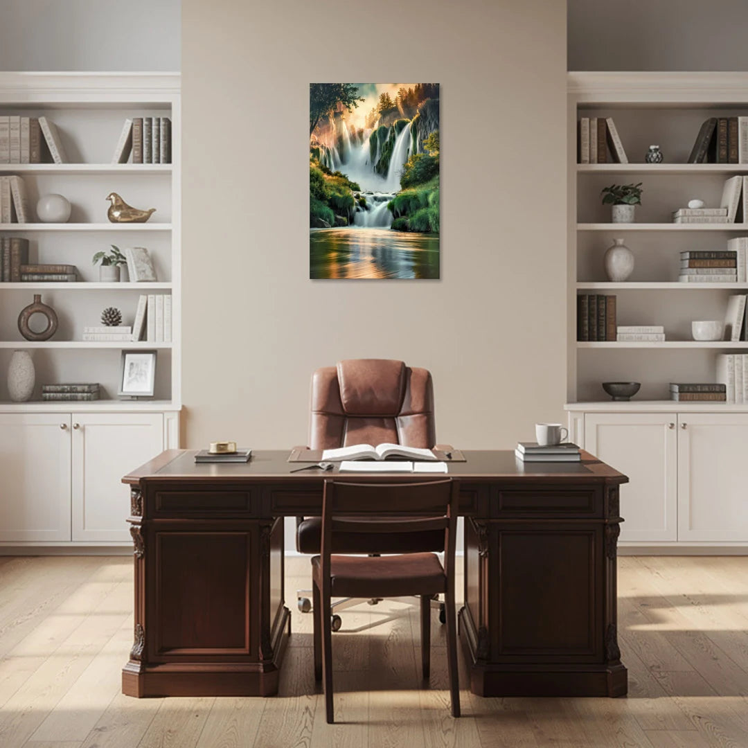 Rochester High Falls Panorama - Canvas Wall Art - Office - 24x36