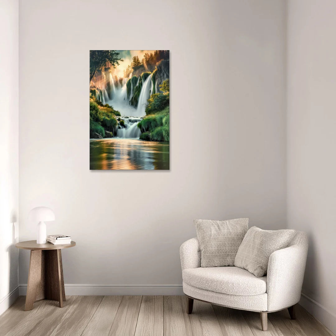 Rochester High Falls Panorama - Canvas Wall Art - Sofa - 24x36