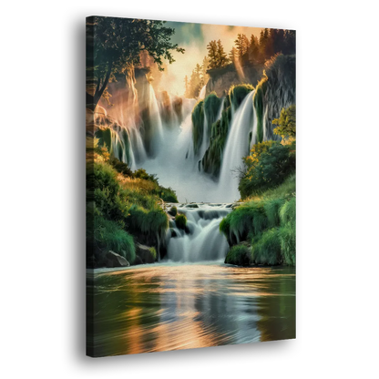 Rochester High Falls Panorama Side - Canvas Wall Art