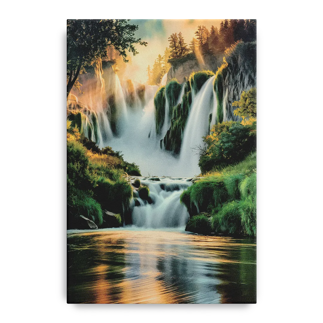 Rochester High Falls Panorama Front - Canvas Wall Art