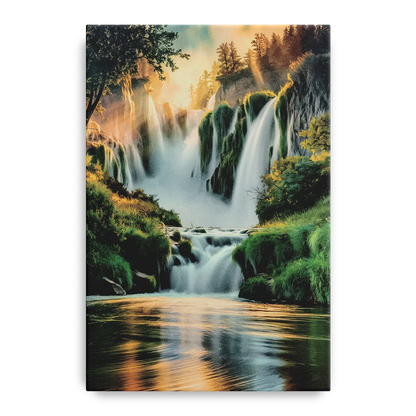 Rochester High Falls Panorama Front - Canvas Wall Art