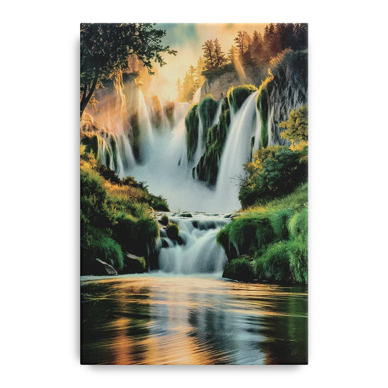 Rochester High Falls Panorama Front - Canvas Wall Art
