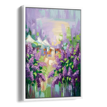 Rochester Lilac Festival Scene Side - White Canvas Wall Art
