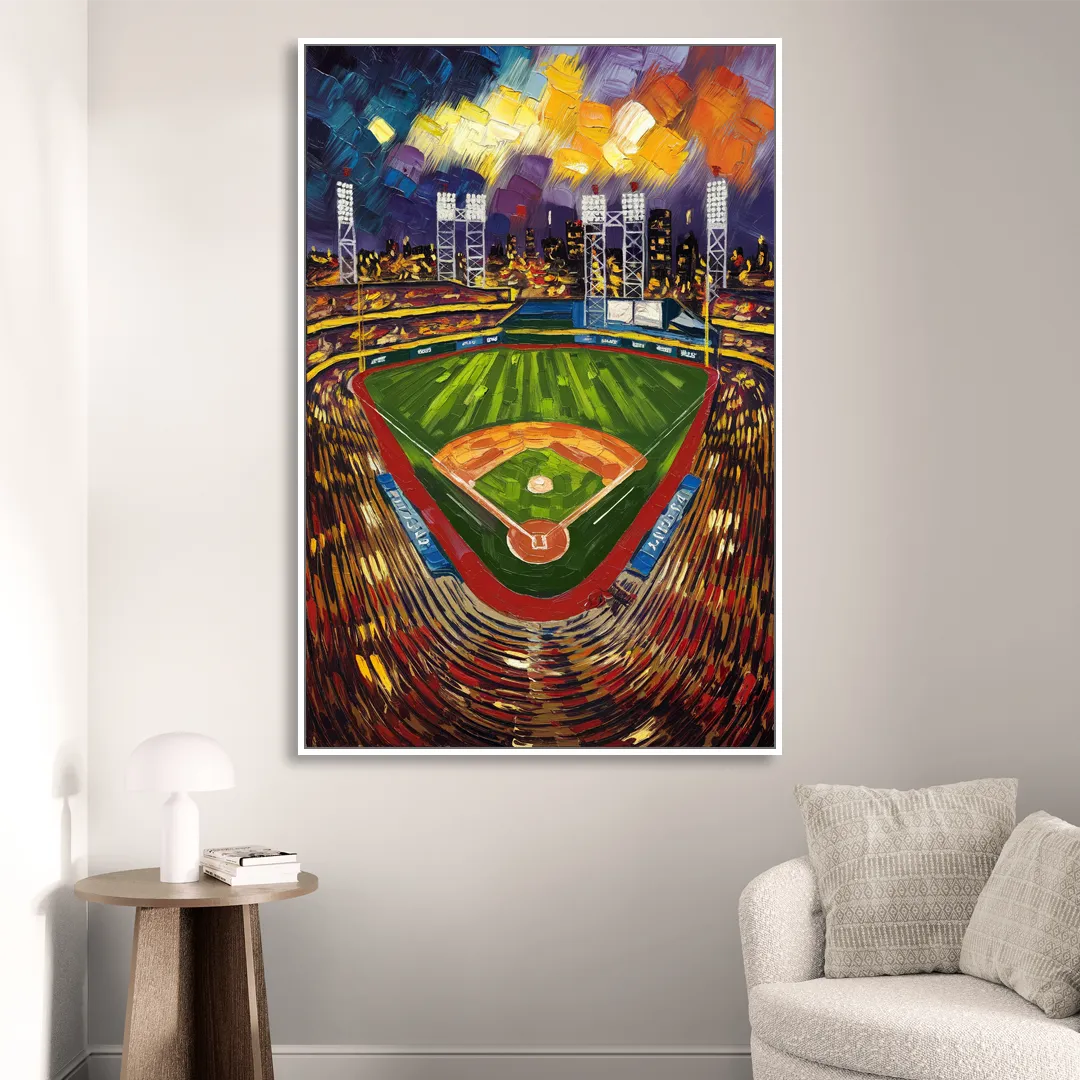 Rochester Red Wings Stadium Sitting Room - White Canvas Wall Art