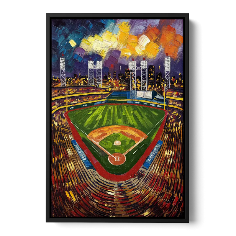 Rochester Red Wings Stadium Front - Black Canvas Wall Art