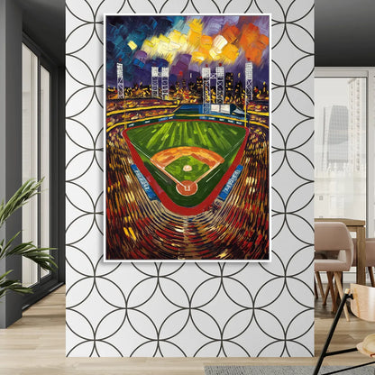 Rochester Red Wings Stadium Living Room - White Canvas Wall Art