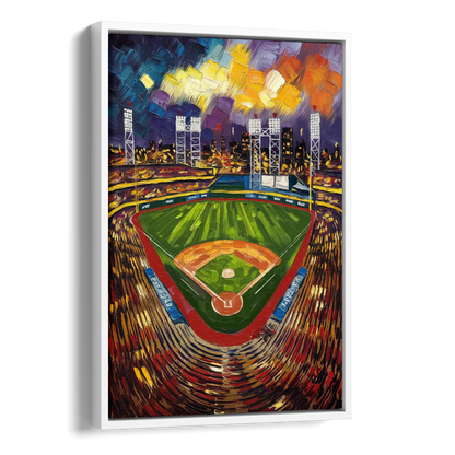 Rochester Red Wings Stadium Side - White Canvas Wall Art