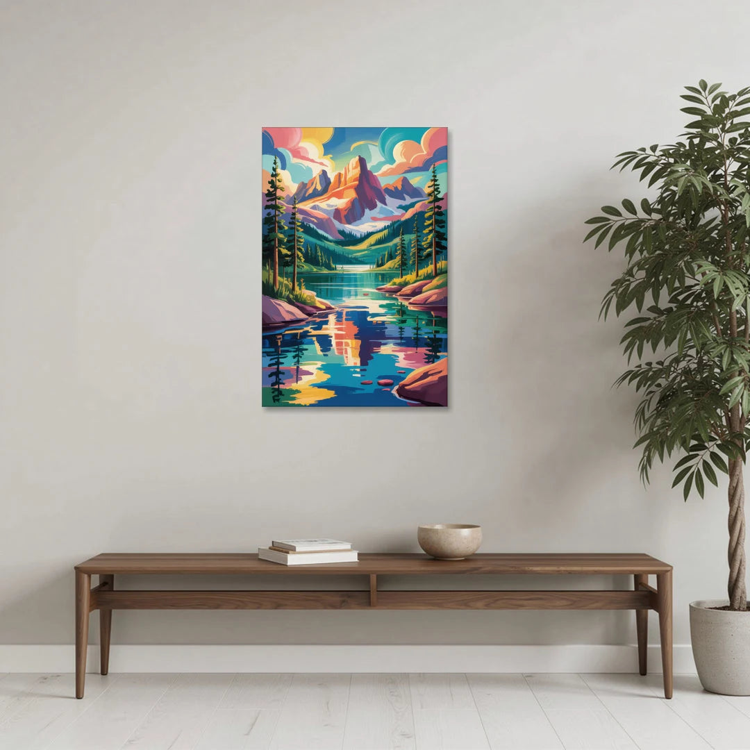Rocky Mountain Serenity - Canvas Wall Art - Coffee Table - 24x36