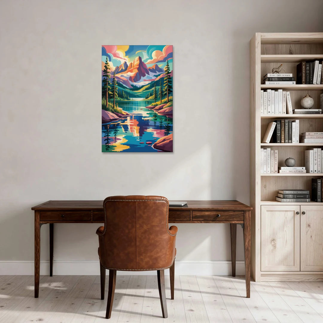 Rocky Mountain Serenity - Canvas Wall Art - Office - 24x36