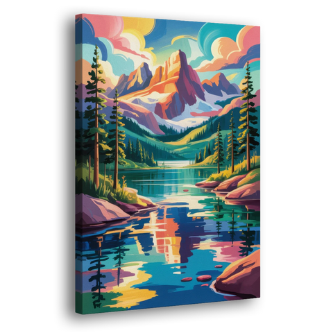 Rocky Mountain Serenity - Canvas Wall Art - Side