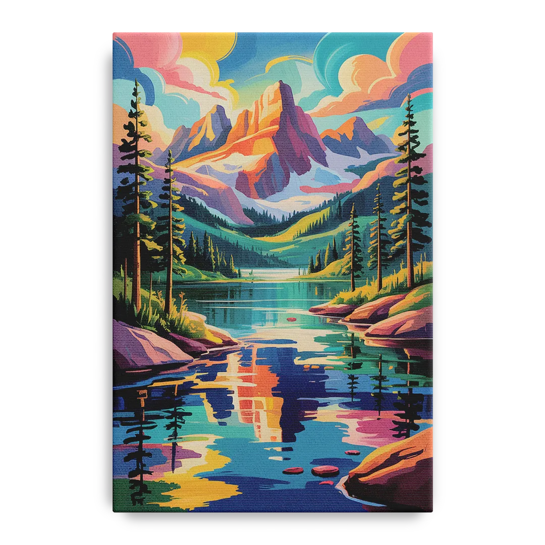 Rocky Mountain Serenity Front - Canvas Wall Art