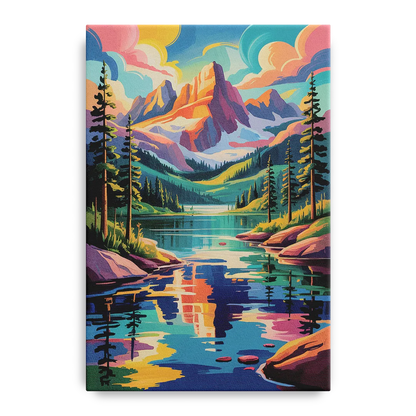 Rocky Mountain Serenity Front - Canvas Wall Art