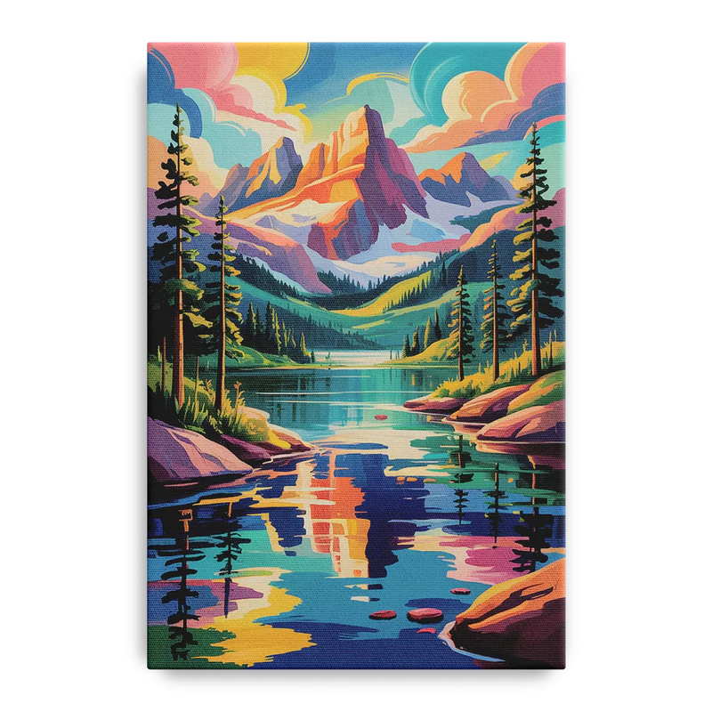 Rocky Mountain Serenity Front - Canvas Wall Art