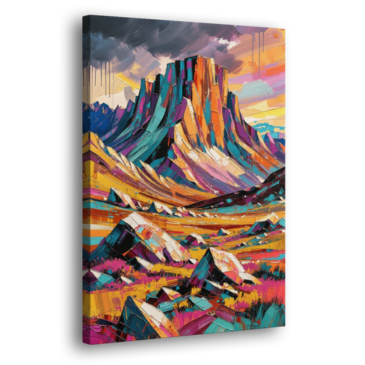 Rocky Mountain Tundra Storm - Canvas Wall Art - Side