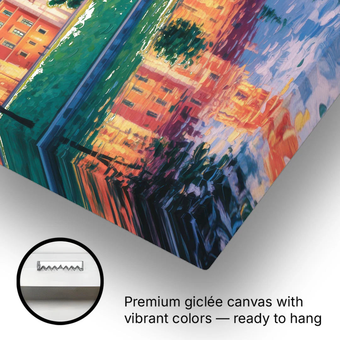 Royal Castle Glow - Canvas Wall Art - Gallery Wrap Corner