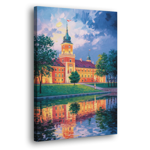 Royal Castle Glow - Canvas Wall Art - Side