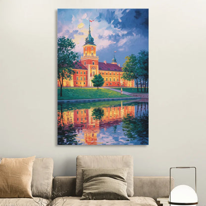 Royal Castle Glow Living Room - Canvas Wall Art