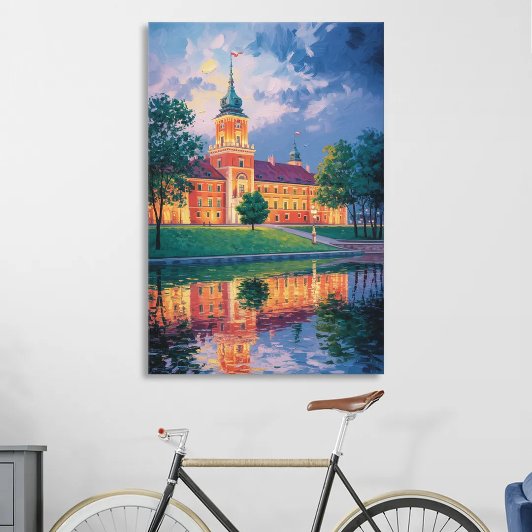 Royal Castle Glow Sitting Room - Canvas Wall Art