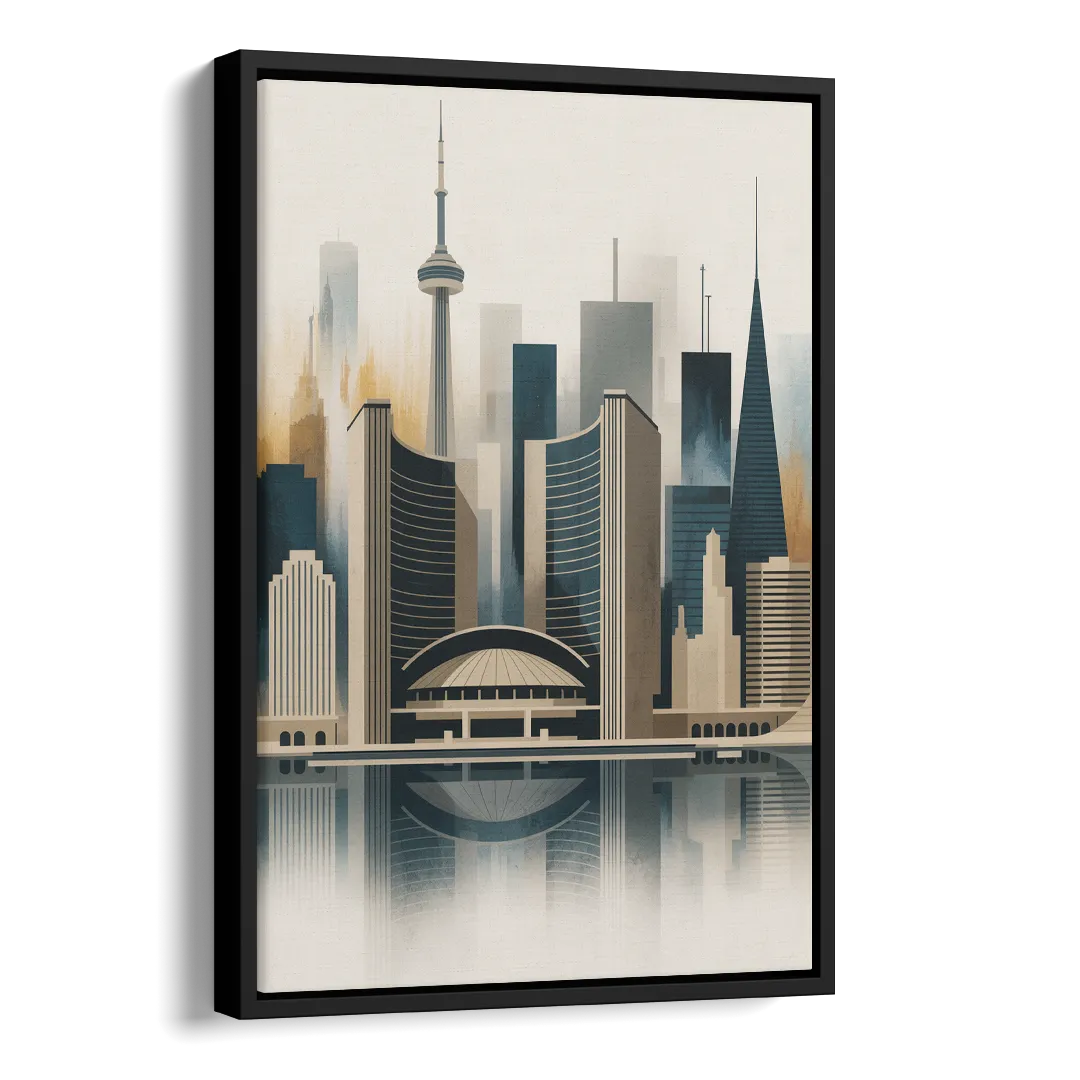 Royal Ontario Museum Side - Black Canvas Wall Art