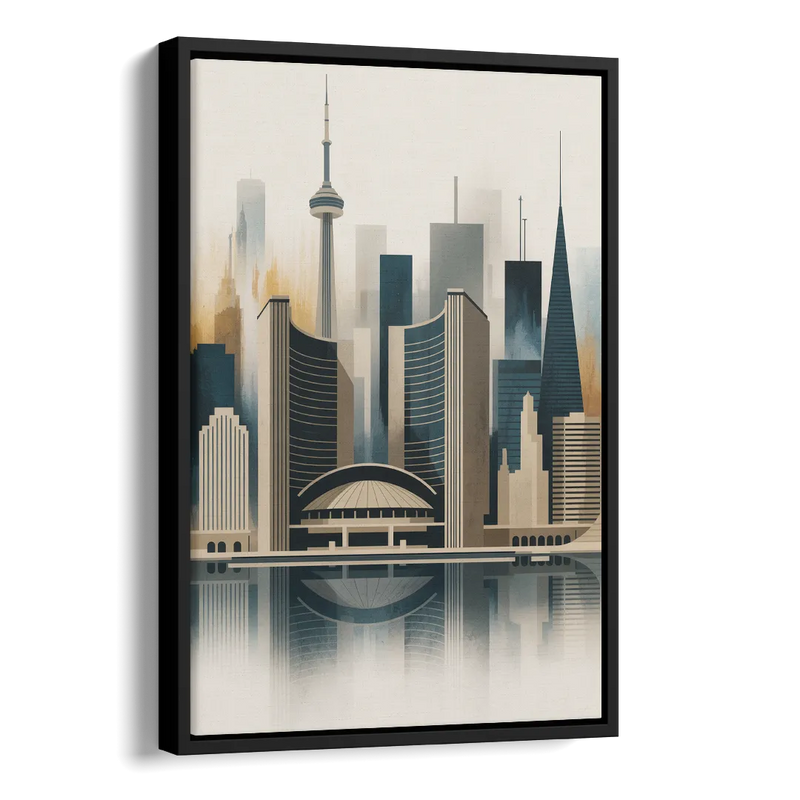 Royal Ontario Museum Side - Black Canvas Wall Art