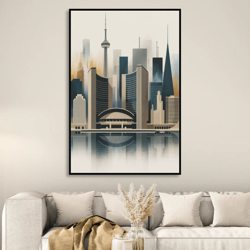 Royal Ontario Museum Sitting Room - Black Canvas Wall Art