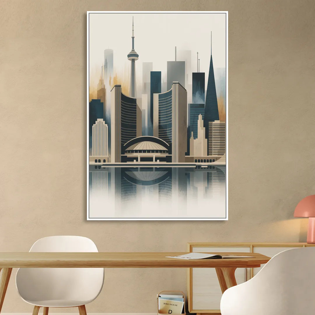 Royal Ontario Museum Living Room - White Canvas Wall Art