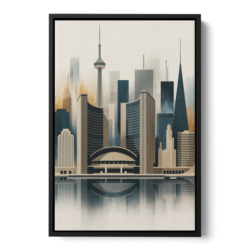 Royal Ontario Museum Front - Black Canvas Wall Art