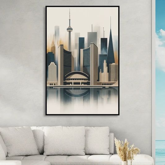 Royal Ontario Museum Living Room - Black Canvas Wall Art