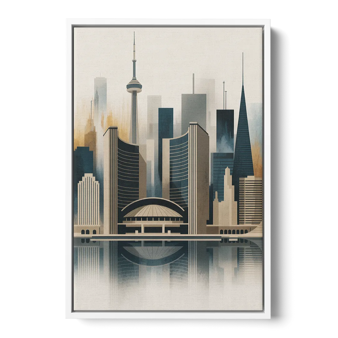Royal Ontario Museum Front - White Canvas Wall Art