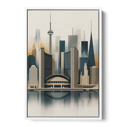 Royal Ontario Museum Front - White Canvas Wall Art