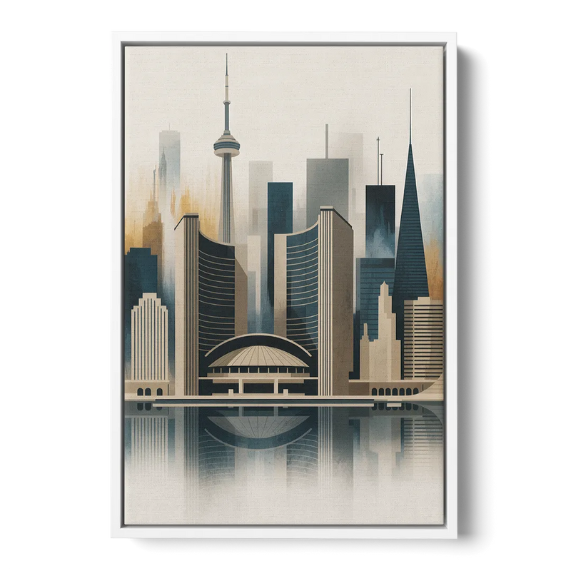 Royal Ontario Museum Front - White Canvas Wall Art