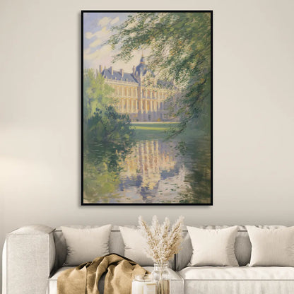 Royal Palace Serenity Sitting Room - Black Canvas Wall Art