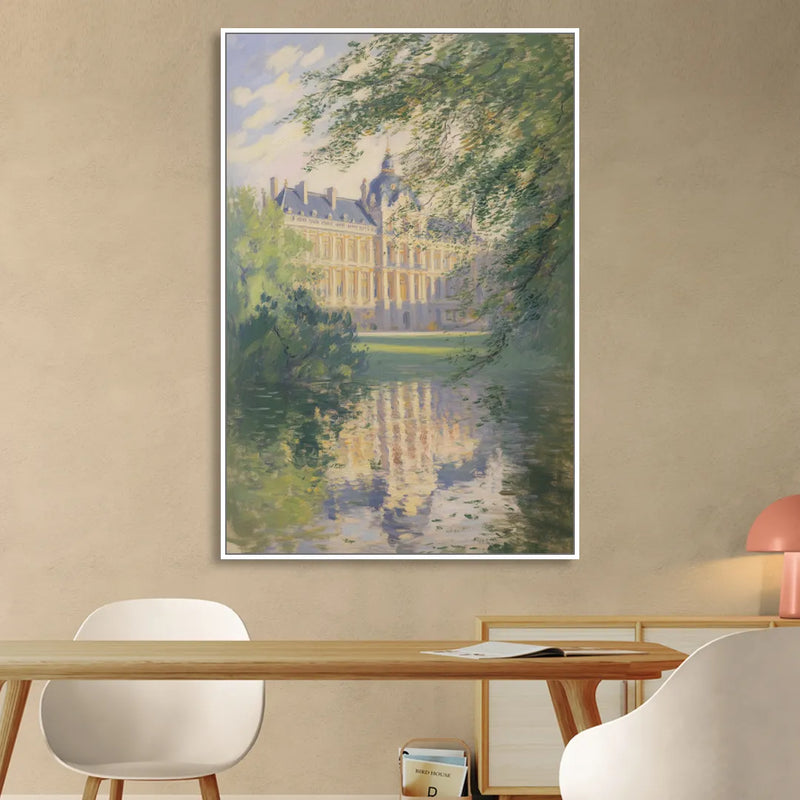 Royal Palace Serenity Living Room - White Canvas Wall Art